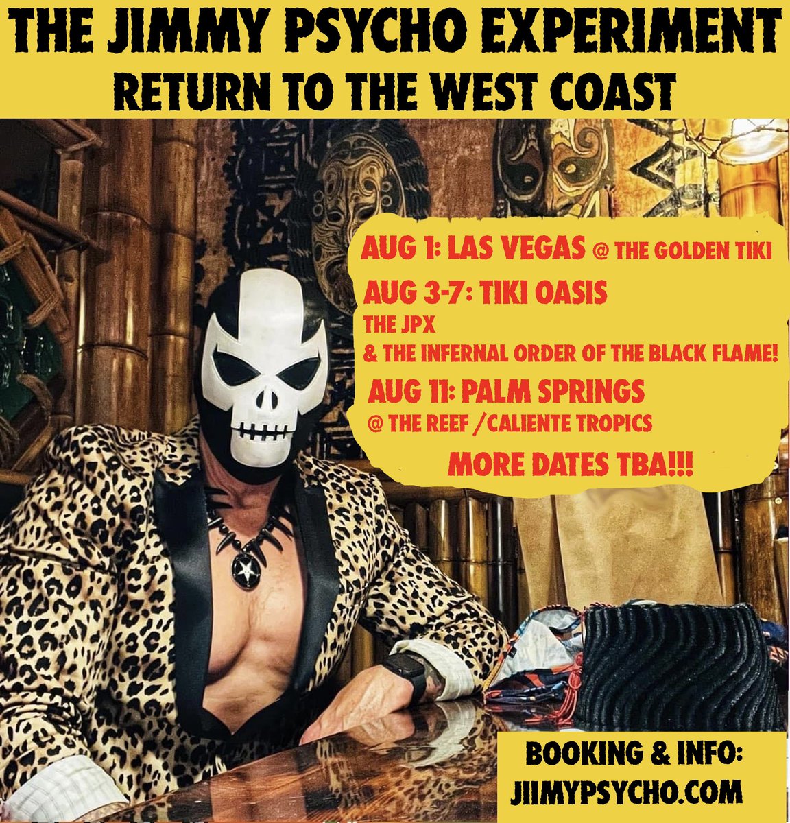 Coming back to the West Coast! 
If you are looking for music for your next event on the west coast, hit me up! I also do private gigs, love playing at home tiki bars!
Cheers!