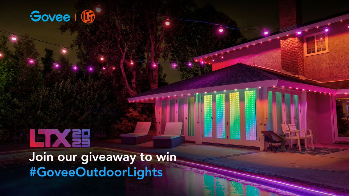 To celebrate a successful #LTX2023, we're giving away a #GoveeCurtainLights & Permanent Outdoor Lights Bundle!

Simply Retweet and follow @GoveeOfficial, and reply to this post with #GoveeOutdoorLights

Ends August 7th. #sponsored