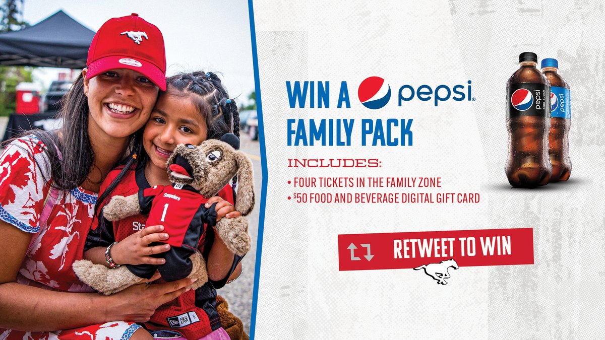 Give this a RT and you’ll be automatically entered to win a Family Pack courtesy of <a href="/PepsiCanada/">PEPSI Canada</a>!