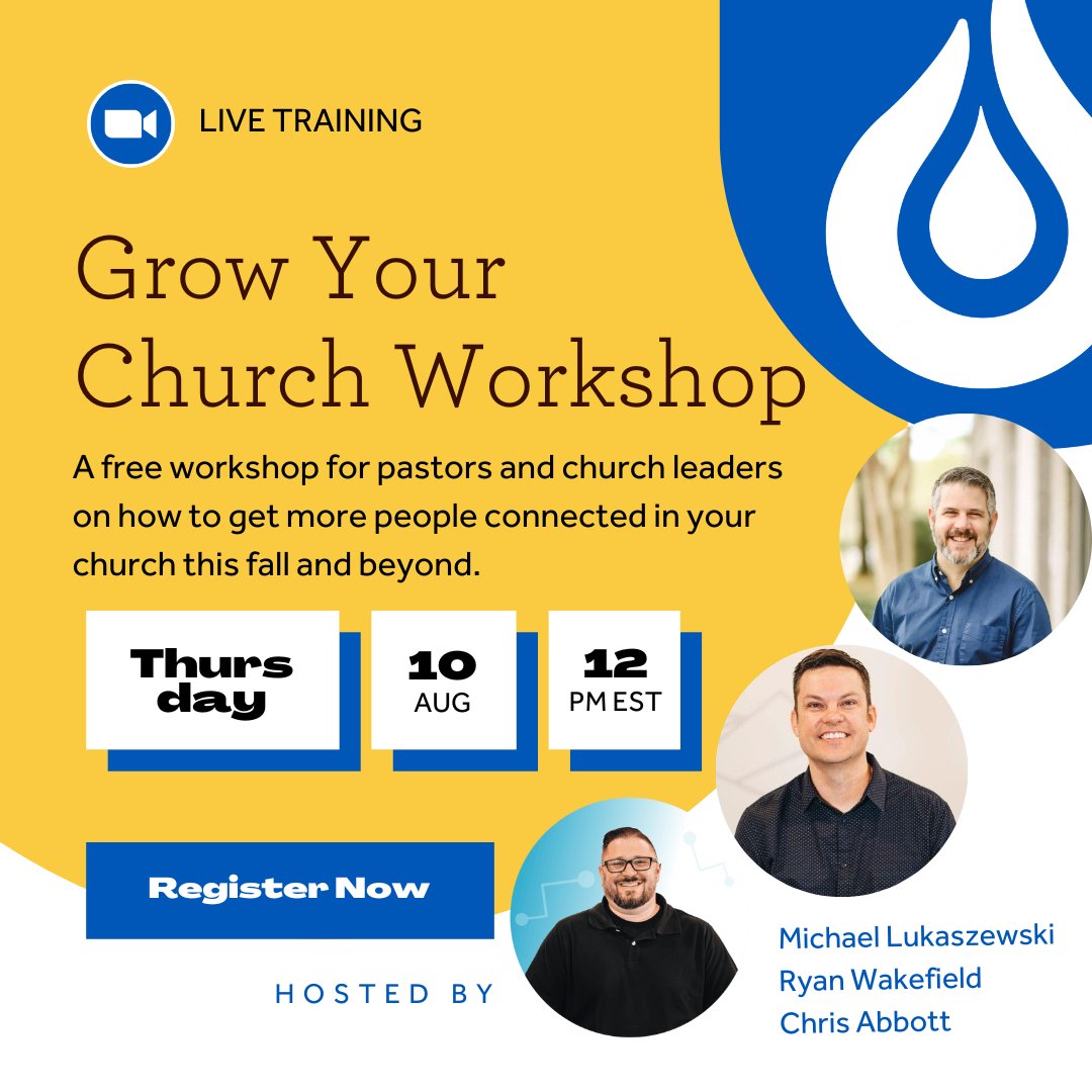 Tired of feeling like your church is the best-kept secret in town? We've got a BIG announcement coming that could easily help you add another 10-15 new families to your church at Back to School. Join our free workshop on August 10 to learn how! Sign up: churchfuel.com/grow 📈