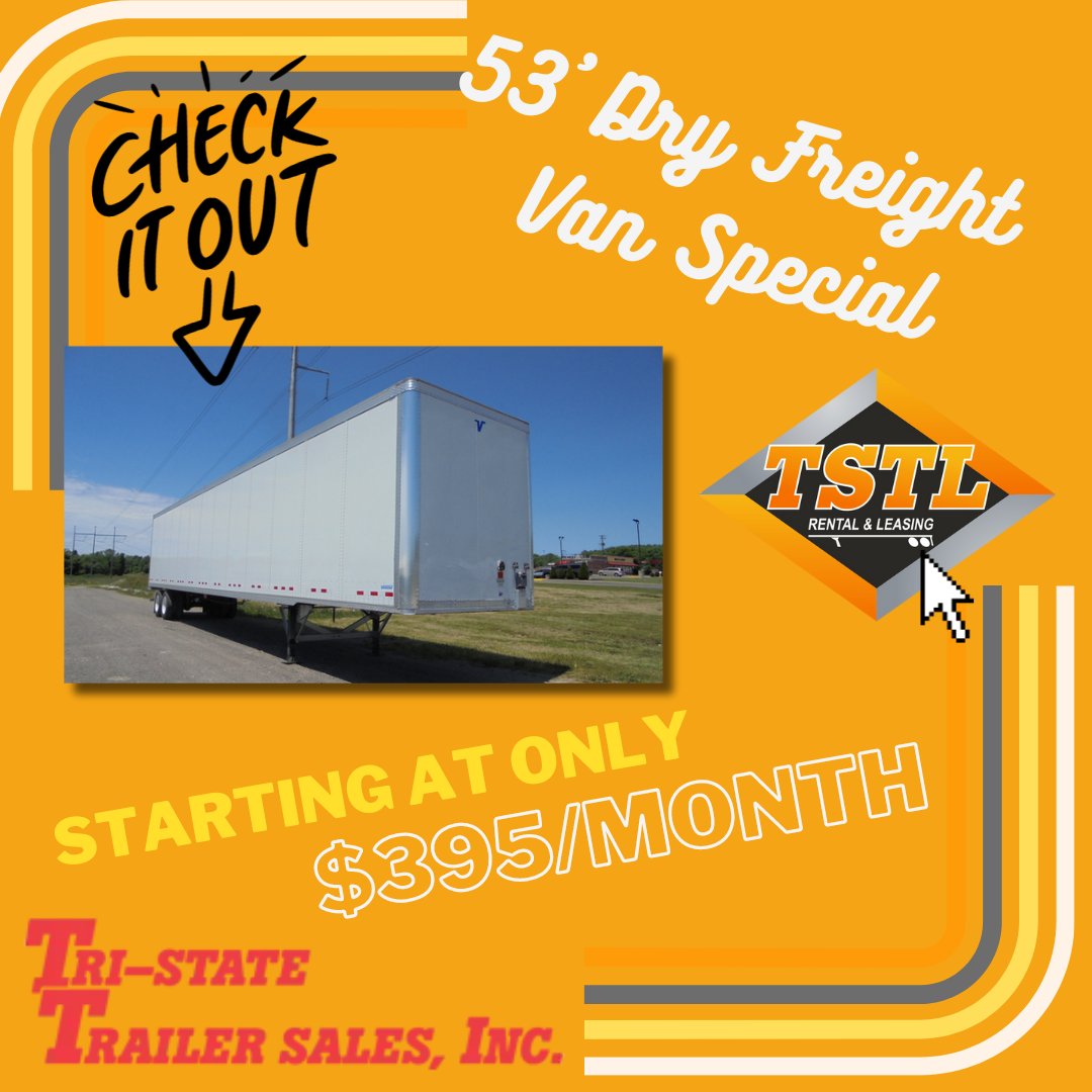 TrailersPGH's tweet photo. 💲 Starting at just $395/month, our rental and leasing options will have your budget dancing with joy! From daily rentals to long-term leases.

📍 With four convenient locations, we're here to serve you better and make your hauling dreams a reality! 

#DryVanRental
#DryVanLease https://t.co/iGsfwfOg3y