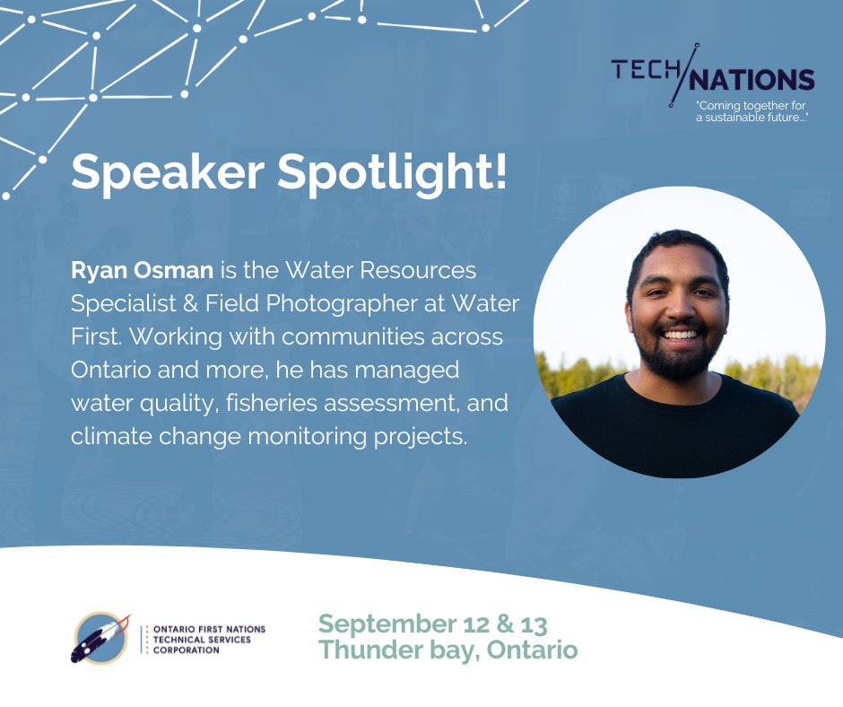 OFNTSC's tweet image. #TechNations &apos;Speaker Spotlight&apos;

This week we are highlighting Ryan Osman &amp;amp; Adrianna Bilinski!
Join us at TechNations for the pair&apos;s presentation: &quot;Waterways To Success: Youth Education &amp;amp; Training in Water Science with Water First.&quot;

get your tickets now!
accelevents.com/e/technations-…