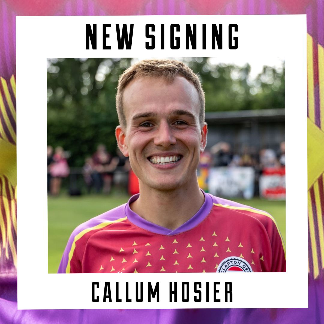 Photo of Callum Hosier with the words 'new signing'