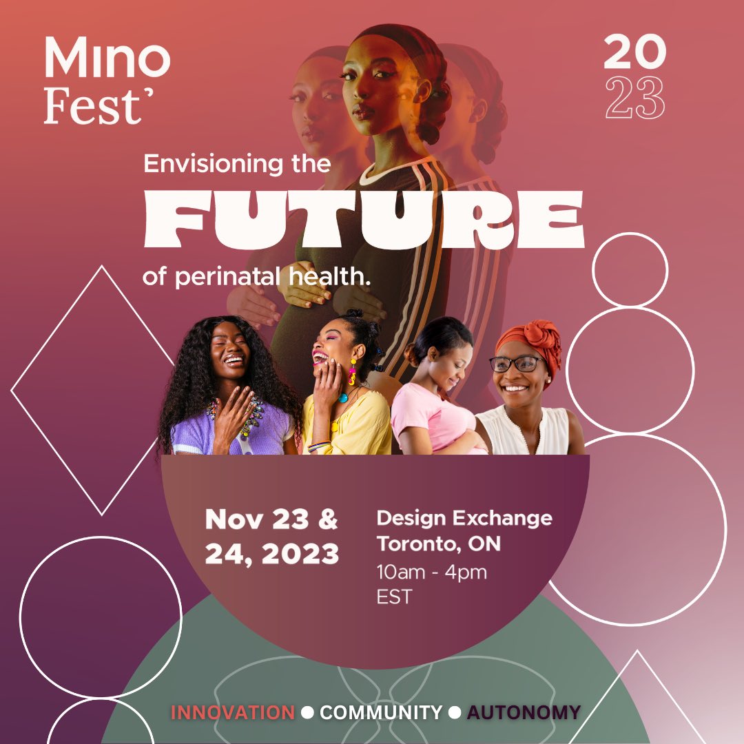 Minofest's tweet photo. Get ready for our 2023 conference! We will be bringing together amazing minds in perinatal and reproductive health exploring the innovations being created and envisioning the future! #minofest #blackmaternalhealth #healthconference #HealthcareInnovation #future https://t.co/aQN8RU9umh