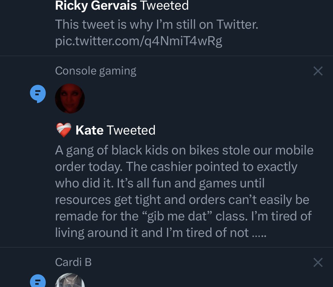 JeremiahSoBuff's tweet photo. Elon saw Zuckerberg’s unsuccessful pivot to Meta, said “I need that” and changed his website to X, and now when you leave and come back it’s just sending you push notifications from racists you don’t follow https://t.co/w007lSCJGT