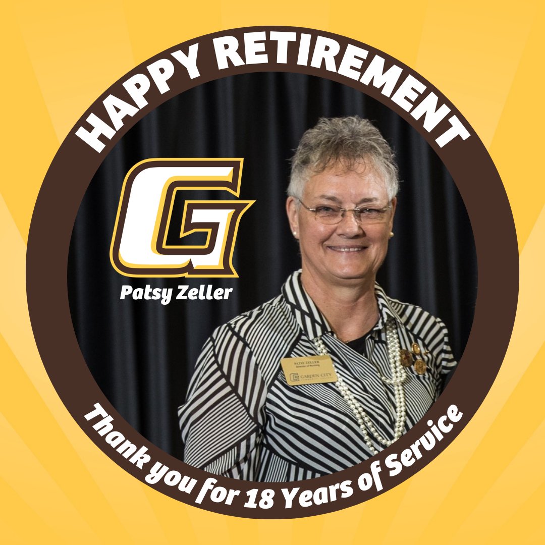 GCCCBroncbuster's tweet photo. Congratulations to Patsy Zeller on her retirement from Garden City Community College!Thank you, Patsy, for your 18 years of dedication, leadership, and commitment to GCCC and the Nursing department!
#18YearsofService
#Retirement https://t.co/QV07CaGiiH