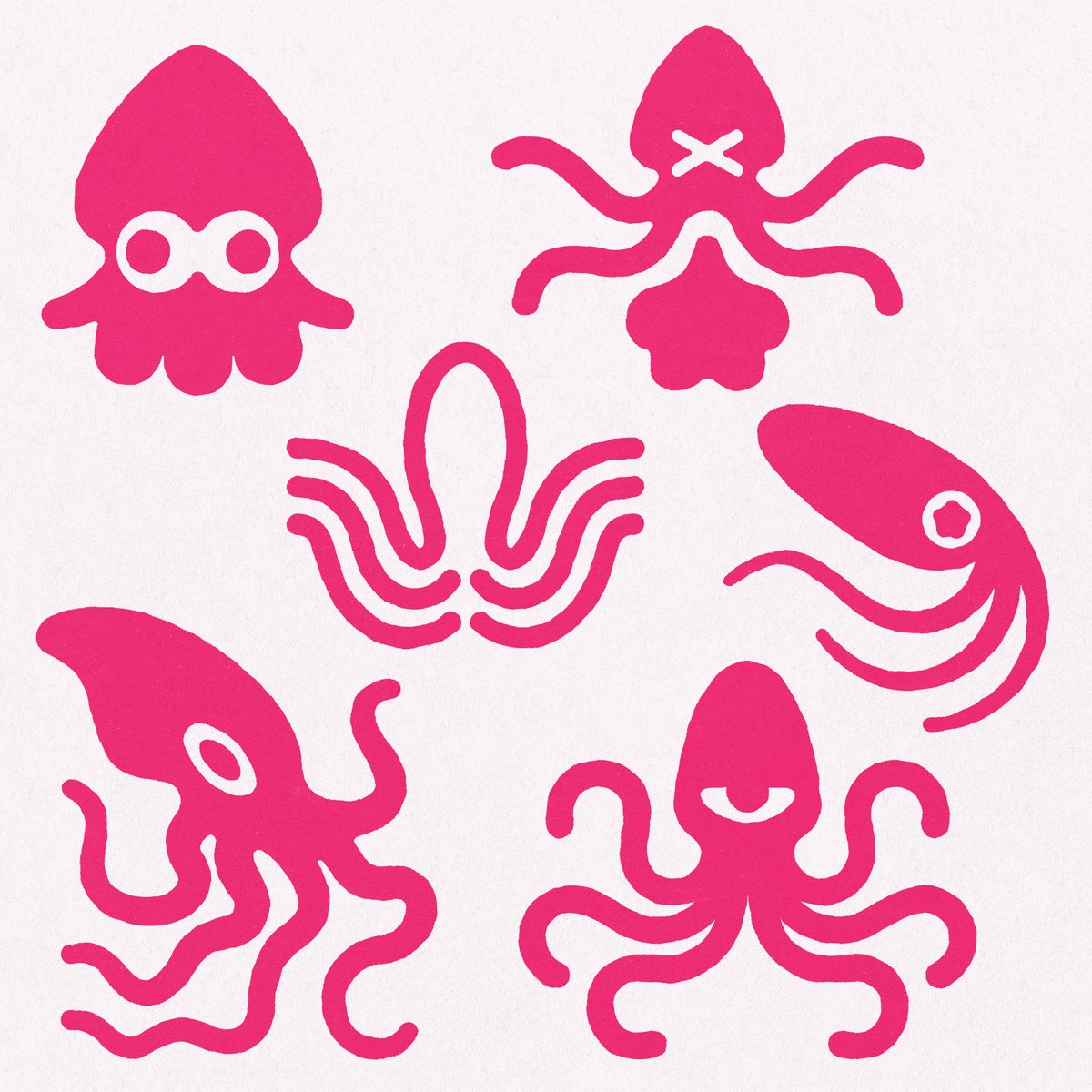 yooohon's tweet photo. some squid logo designs! https://t.co/5MxlwxBwOQ