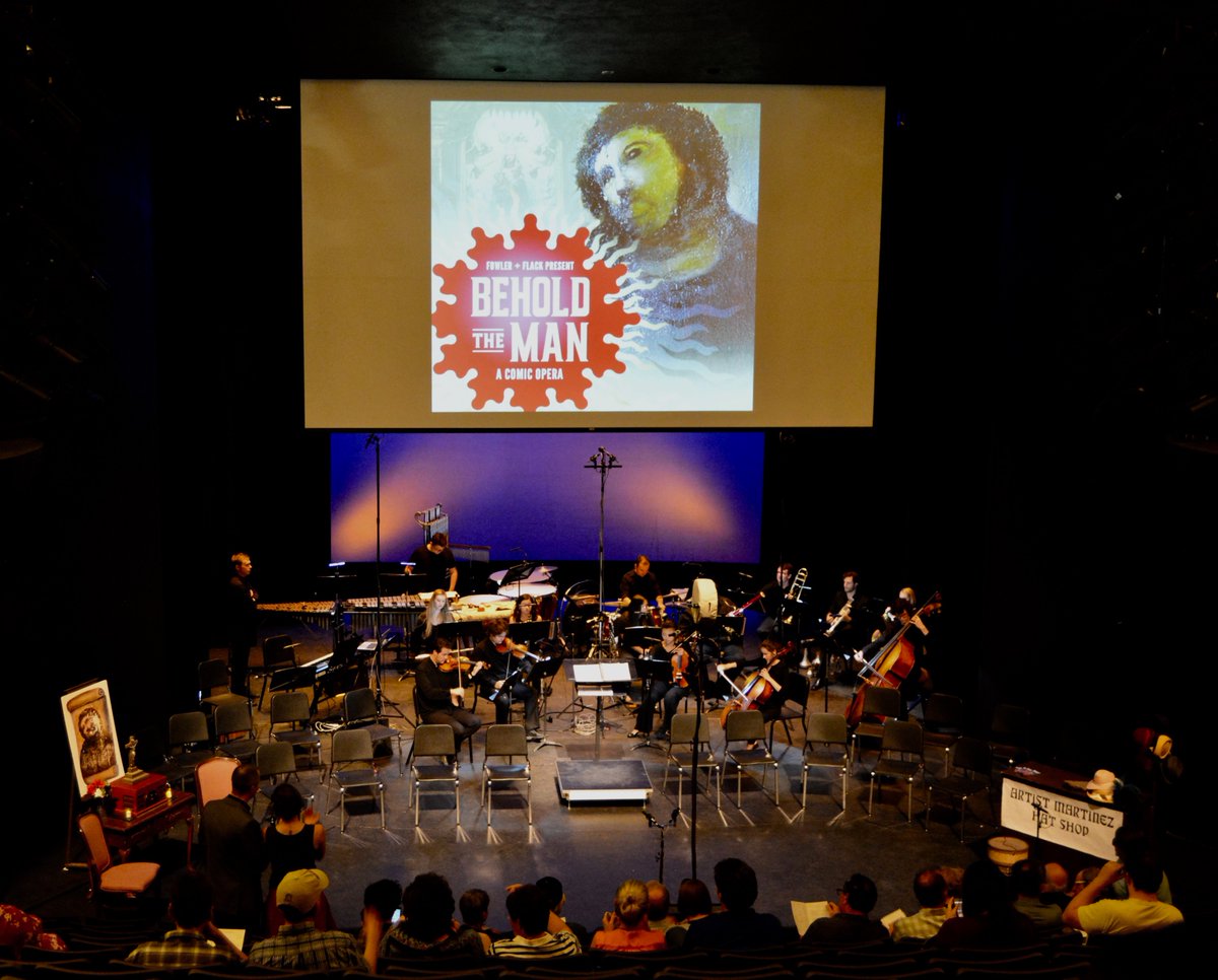 beholdmanopera's tweet image. The stage setup for our Arizona State University orchestral reading in 2018. World Premiere at operalasvegas.com Sept 1 &amp;amp; Oct 30.

#operawire #operalover #OperaNews #operaisforeveryone #comicopera #modernopera #operalasvegas #operaperformance #operaticexperience