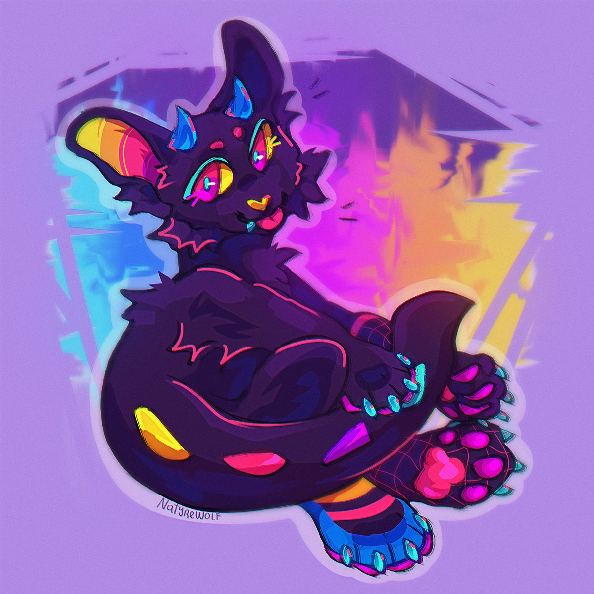 NatyreWolf's tweet photo. Artfight revenge for NyxtheBat. I keep forgetting to post anything here. 🤠 https://t.co/sabe48u2Zm