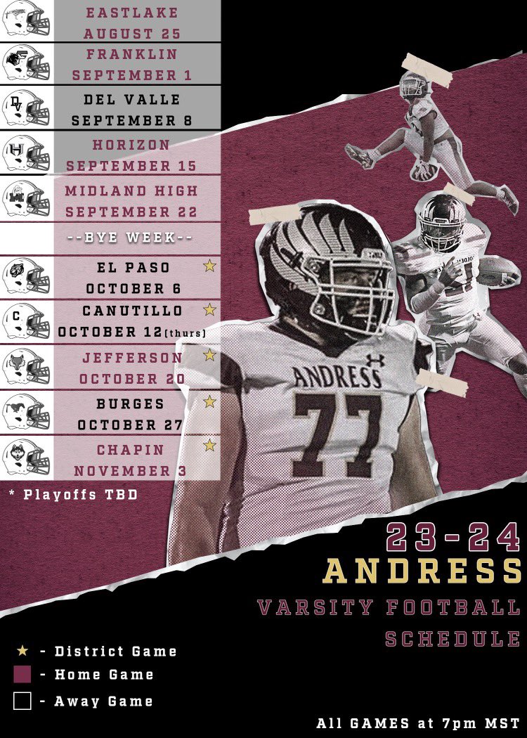AndressFootball's tweet photo. ‼️MARK YOUR CALENDARS ‼️

#WeAreAndress🦅
#Family https://t.co/mVt5EjzhPa