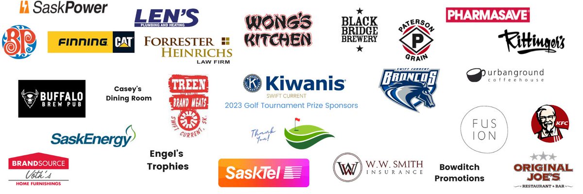 Thank you to our golf tournament prize sponsors!