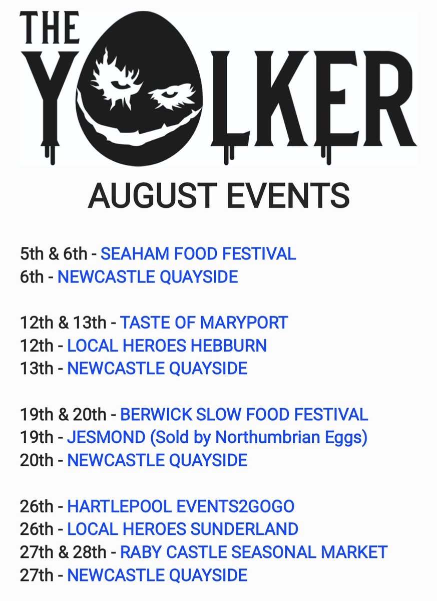 Ready to smash through August with a little help from @girlbutcher!

Retailers will continue to be stocked every Thursday. Fenwick Food Hall every Tuesday & Friday.

@SeahamFoodFest
@tasteofcumbria @RabyCastle @events2gogo2015 @ChannellEvents @LocalHeroesNE @BerwickFoodFest