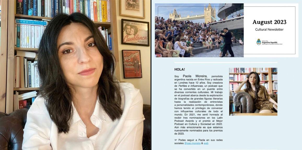 I would like to thank the Argentine Embassy in London for promoting my cultural work with the <a href="/perfiles_ei/">Perfiles e Influencias</a> podcast. I invite you to check out the updates in the Embassy's August cultural newsletter to learn more: bit.ly/44OQxAL