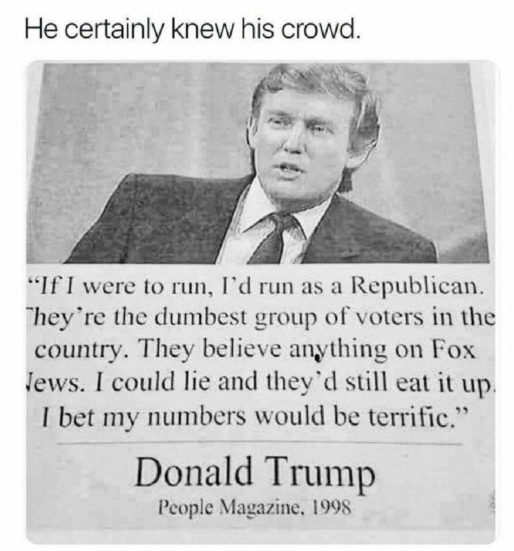 <a href="/SaftyInNumbers/">August</a> <a href="/ReallyAmerican1/">Really American 🇺🇸</a> Preaching 💯 &amp; Totally Agree... The GOP are under the "thrall affects" of their loyalty to their White Supremacists - MAGA Cult Leader - DJT. He said it here &amp; the Republicans have lapped it up &amp; still continue to do so!
#TrumpForPrison2024 <a href="/RpsAgainstTrump/">Republicans against Trump</a> <a href="/Liz_Cheney/">Liz Cheney</a>  <a href="/POTUS/">President Donald J. Trump</a>