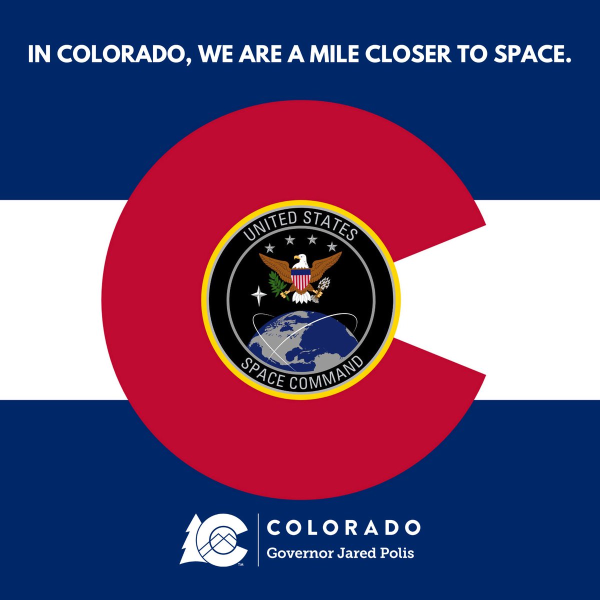 GovofCO's tweet photo. This thoughtful and correct decision to keep Space Command in Colorado Springs guarantees operational success for decades and improves our national defense. I am grateful to the strong, bipartisan coalition of leaders across Colorado. https://t.co/3HBgsSGdRQ