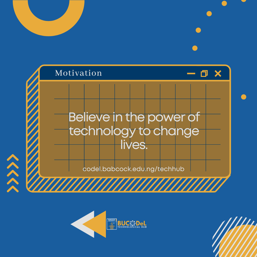 Bucodeltechhub's tweet photo. 💡 Believe in the transformative power of technology! 

It has the ability to enrich lives, empower communities, and drive positive change. 

Let's harness innovation for a brighter future together! 💻🌍 

#Motivation #tech #Innovation https://t.co/RVg11yiyND