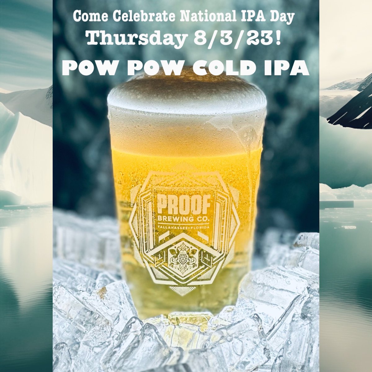 Celebrate National IPA Day in style on Thursday 8/3/23! 🍻 We’ve got something extra special for all you IPA lovers out there: introducing POW POW COLD IPA! 🌬️⛷️