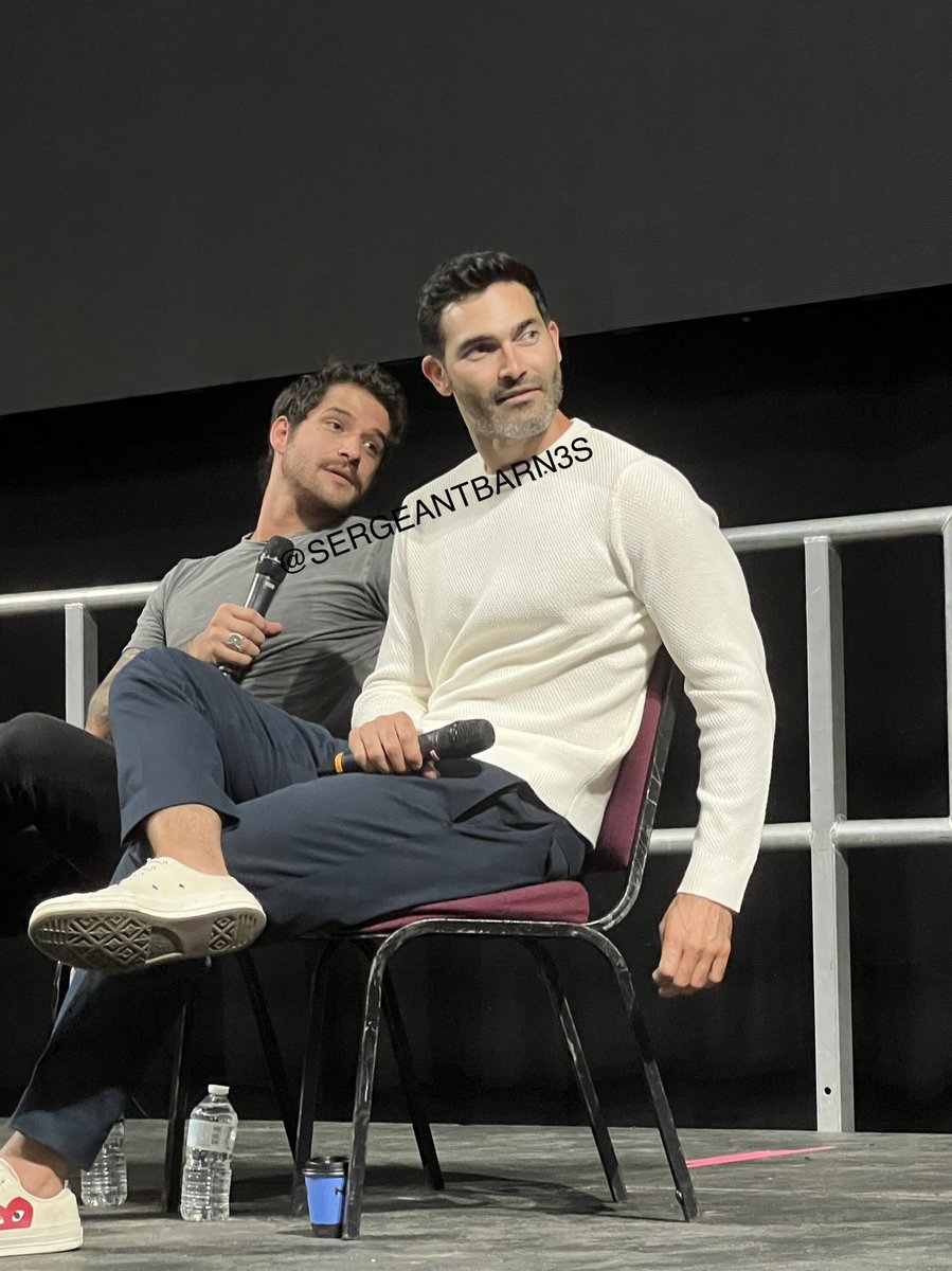 to celebrate one year since manchester comic con, enjoy this unseen photo of tyler posey and tyler hoechlin I took during the teen wolf panel 🐺