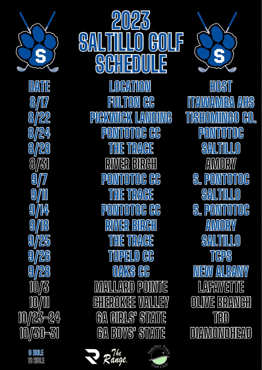 2023 Fall Schedule