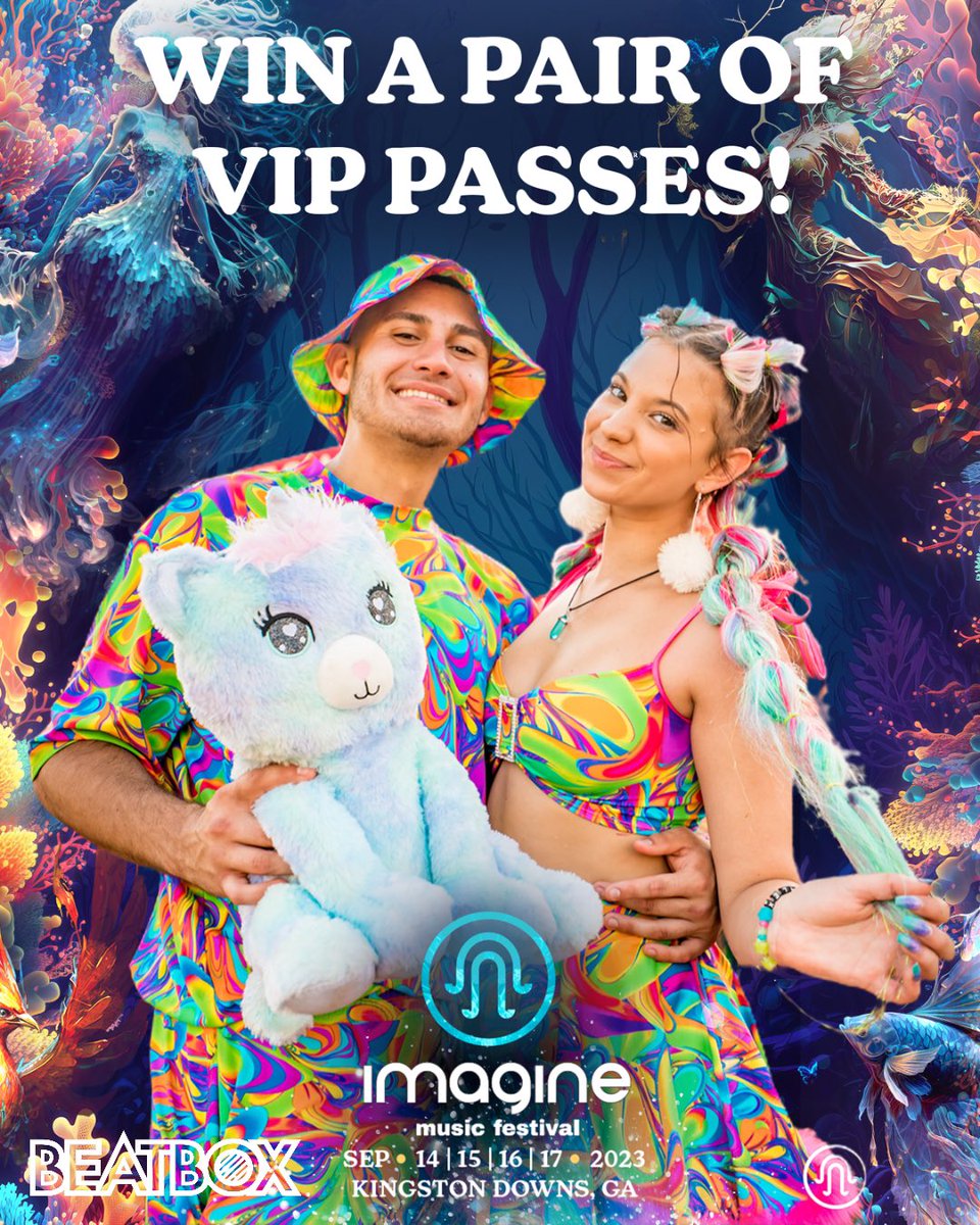imaginemusicfes's tweet image. ✨ GIVEAWAY ✨ Imaginers! get ready to let your imagination run wild and free!

We’re picking one winner to receive 2 VIP tickets for you and a friend to attend #IMF2023 🧜‍♀️ all thanks to @BeatboxBevs!

To enter: 
1.) Like &amp;amp; RT
2.) Enter on Hive→ bit.ly/imaginebbx