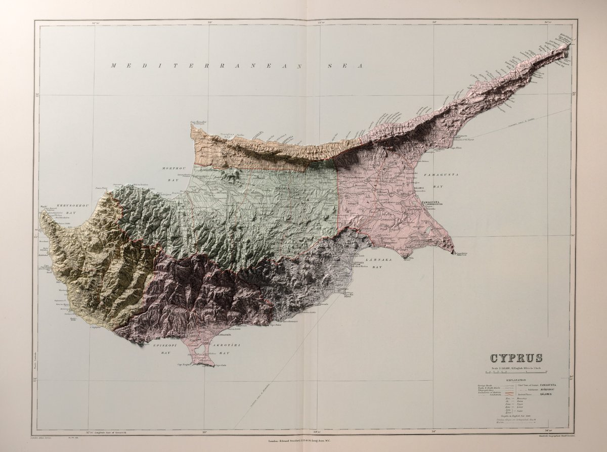 Cyprus, Edward Stanford. (London, 1904)

SRTM, USGS.

#qgis #b3d #geology #geography #gis #cartography #Turkey #Cyprus