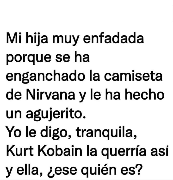 Y ésta es la realidad de l@s  jóvenes con camisetas de las grandes  bandas de rock