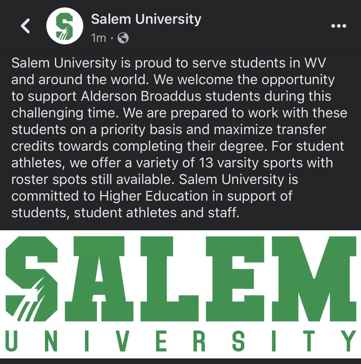 Salem University (@salemuniv) on Twitter photo 