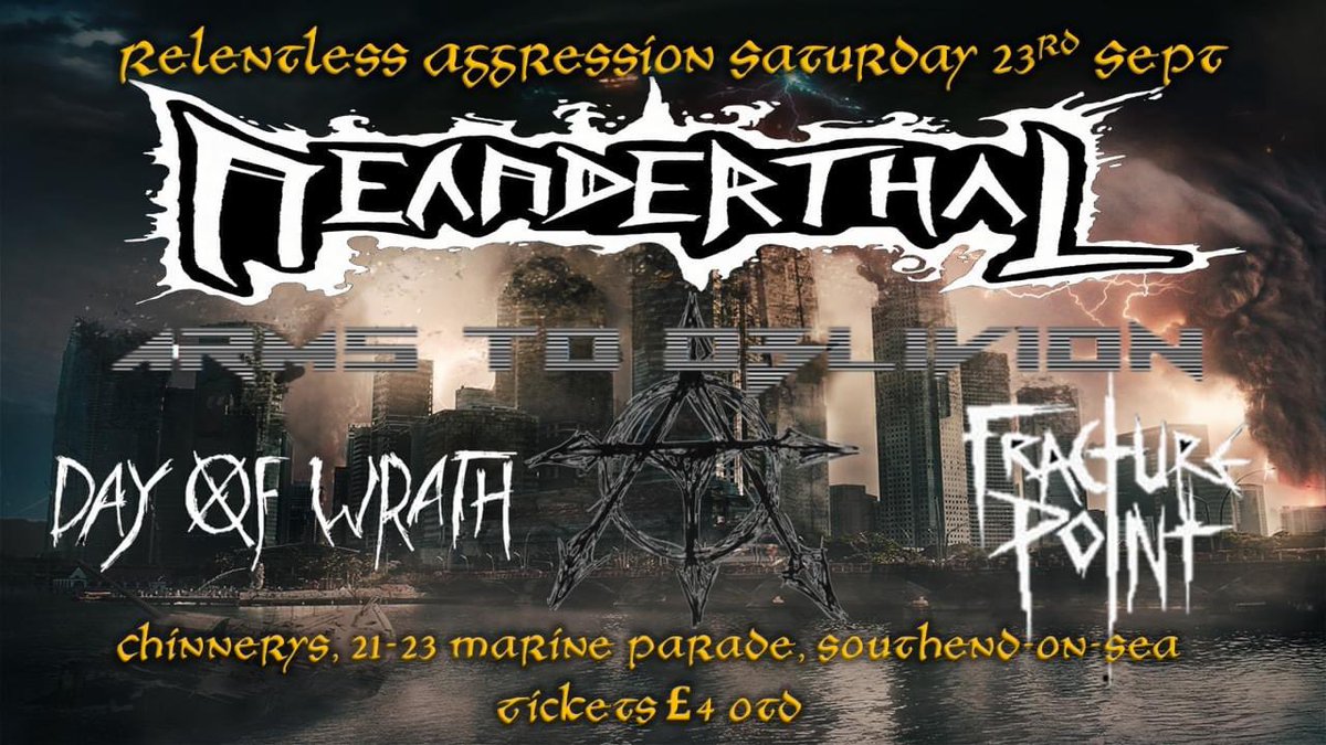 NeanderthalV2's tweet photo. #relentlessaggression 
#southendmetalfest https://t.co/jr9aBnsl7m