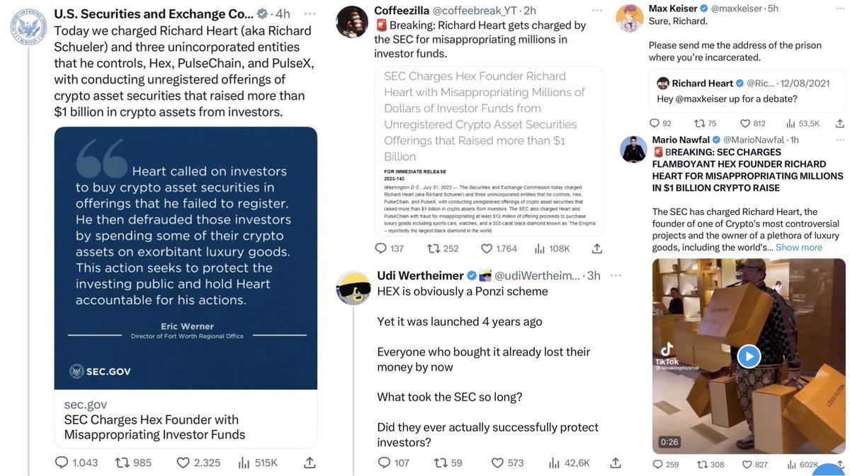 Every single person in this picture will soon regret or delete their tweets about Richard Heart and #PulseChain 

The $HEX community is already more united than ever before because of it 

We will ALWAYS come back stronger as this is true DeFi

Mark my words