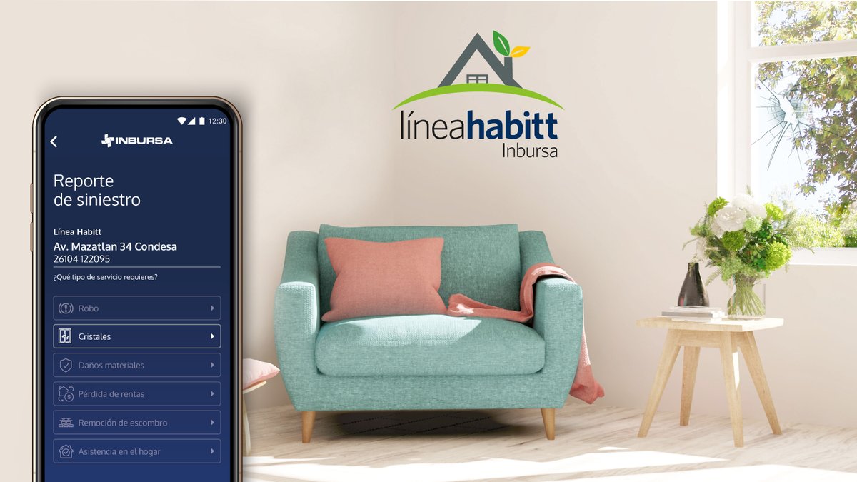 La ventana está rota. 😱🪟💥 ¡No te preocupes! 😉 Línea Habitt te ayuda a reponerla, reporta fácilmente tu siniestro desde tu app Inbursa Móvil. 📲 Aún no tienes tu app... descárgala 👉 onelink.to/inbursamovil