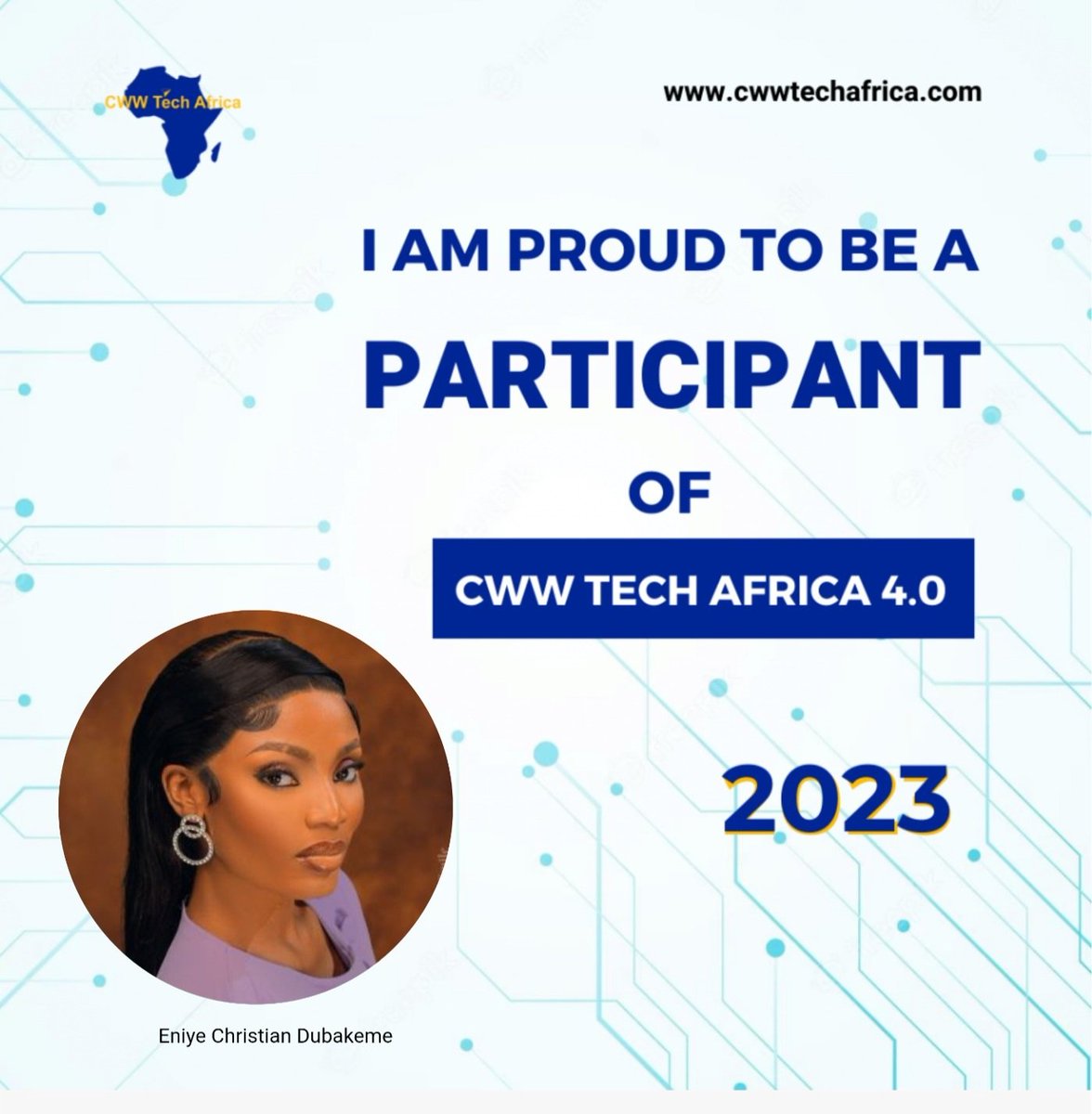eniye_chris's tweet image. I was privileged to be selected to participate in the CWW TECH Africa cohort 4. I'm enrolled in Python programming.
#CWWtechAfrica
#Cohort4
#Python_programming