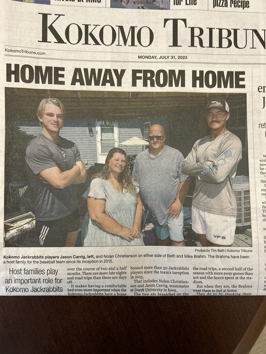 Forever grateful to my host family for hosting a couple of Defenders in the Northwoods League!