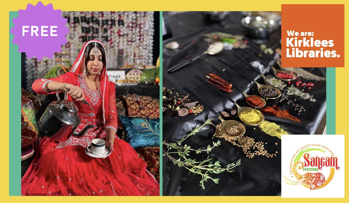Sangam Festival (@festivalsangam) on Twitter photo Join <a href="/KirkleesLibrary/">Kirklees Libraries</a> for an aromatic tea tasting session and a live performance by mother and daughter duo Pam and Simi. Holmfirth - 5 Aug, Dews - 12 Aug 23
Booking essential - sangamfestival.co.uk/whats-on/
#SouthAsianHeritageMonth #JoinUs Join <a href="/KirkleesLibrary/">Kirklees Libraries</a> for an aromatic tea tasting session and a live performance by mother and daughter duo Pam and Simi. Holmfirth - 5 Aug, Dews - 12 Aug 23
Booking essential - sangamfestival.co.uk/whats-on/
#SouthAsianHeritageMonth #JoinUs