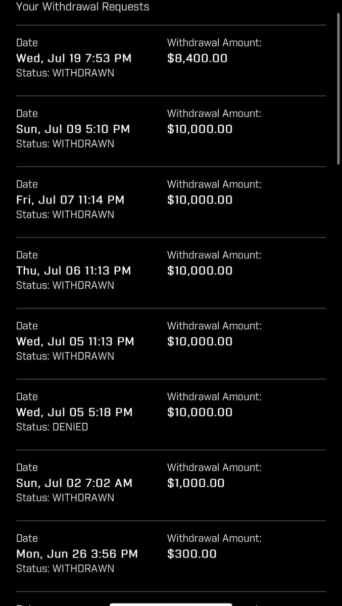 GIVEAWAY #10 LAST ONE FOR JULY🎁
JUST HAD A MVP MONTH IT DOESNT EVEN FEEL REAL WE WAS JUST AT 25$ UNIT SIZE IN MAY WE HIT ONE 6 MAN FOR 625 AND RISKED 500$ THE NEXT SLIP AND WE BEEN NUKING SINCE
(LIKE RT AND FOLLOW TO ENTER)
1000$ GIVEAWAY 250$ 4 PEOPLE
#giveaway #gamblingtwitter