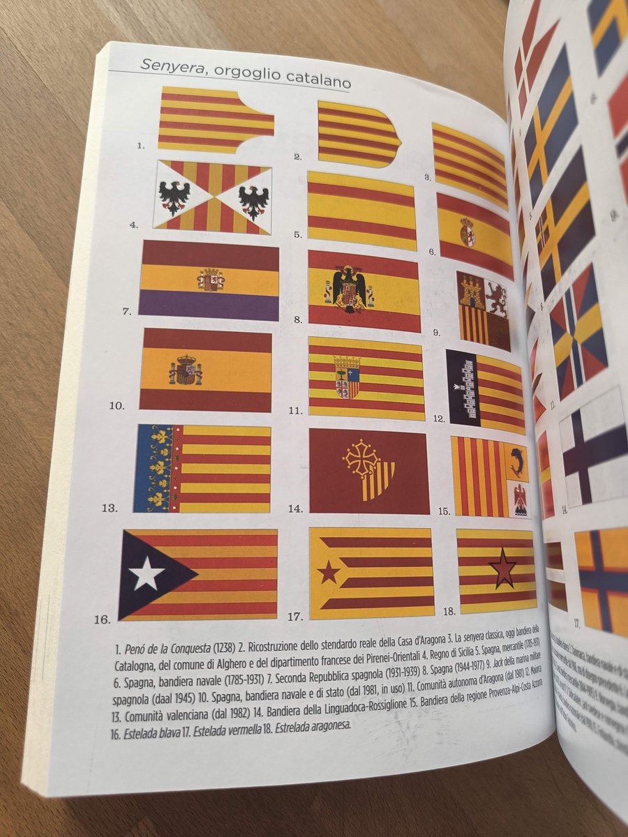 Marc_Aragones's tweet photo. Segons el llibre "La stoffa delle nazioni" de Bruno Cianci, la senyera és la primera bandera nacional que va existir al món. https://t.co/lCJdGdEh0C