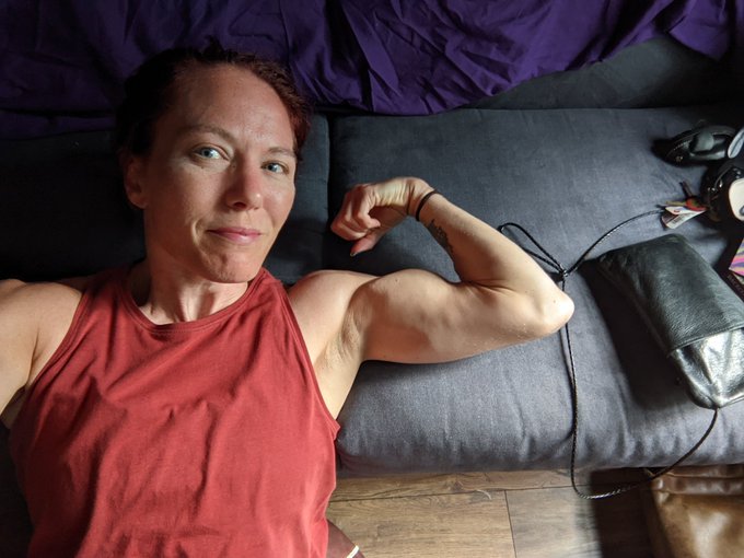 It was clearly a sun's out, guns out kind of day - you can tell by my red nose! https://t.co/gAli91K