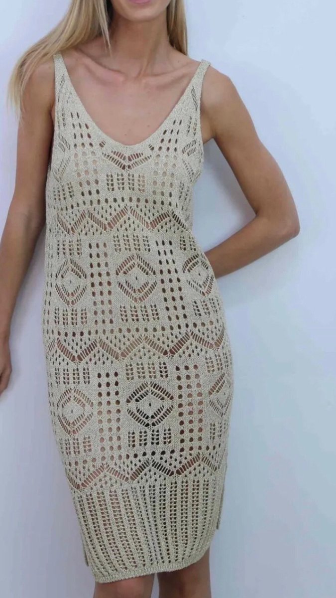 BMostazza's tweet photo. Un verano de brillos con el vestido crochet  por solo 15€ https://t.co/VpFmriAVKh