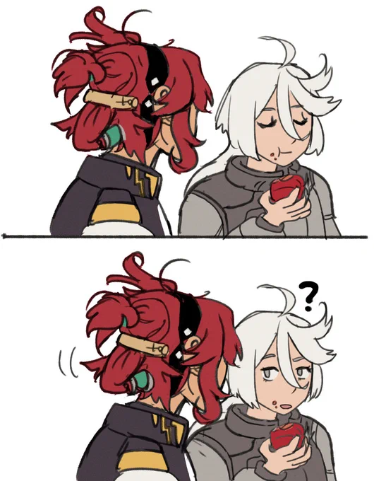 it's up to interpretation whether or not they kissed 🍅🦝#G_Witch #スレミオ