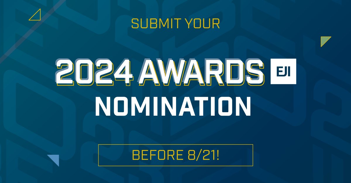 ejiawards's tweet photo. Nominations for the 2024 awards program are still being accepted through August 21st! Submit an application for your nominee by visiting https://t.co/85UAqGg7sI. Once again, thank you for your contributions &amp; for making this year’s event so successful. See you next year! https://t.co/e0nOnHMvFG