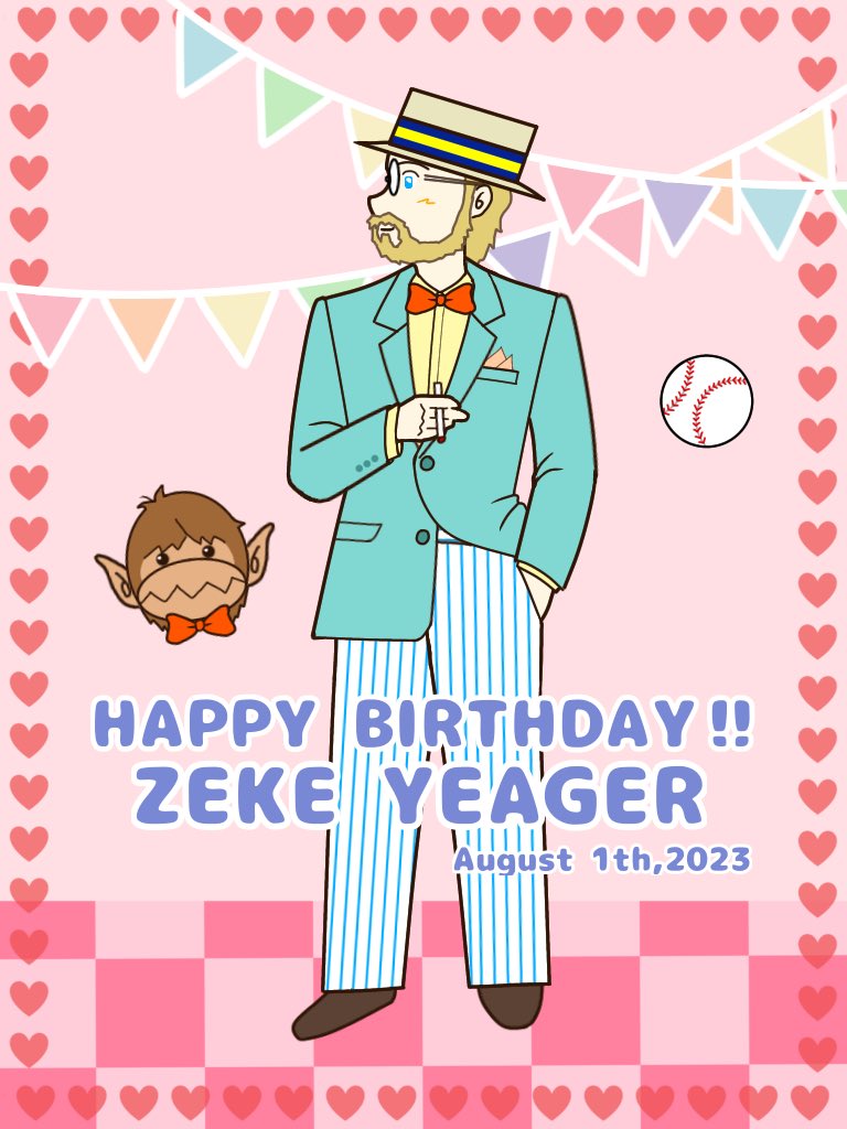 YxQ2ezVe7kSc0cK's tweet photo. ✨お誕生日おめでとうございます✨
　　　🎂🎁🎉🎈💐💕
#ジーク・イェーガー生誕祭2023 https://t.co/Gmu5K3MGUc