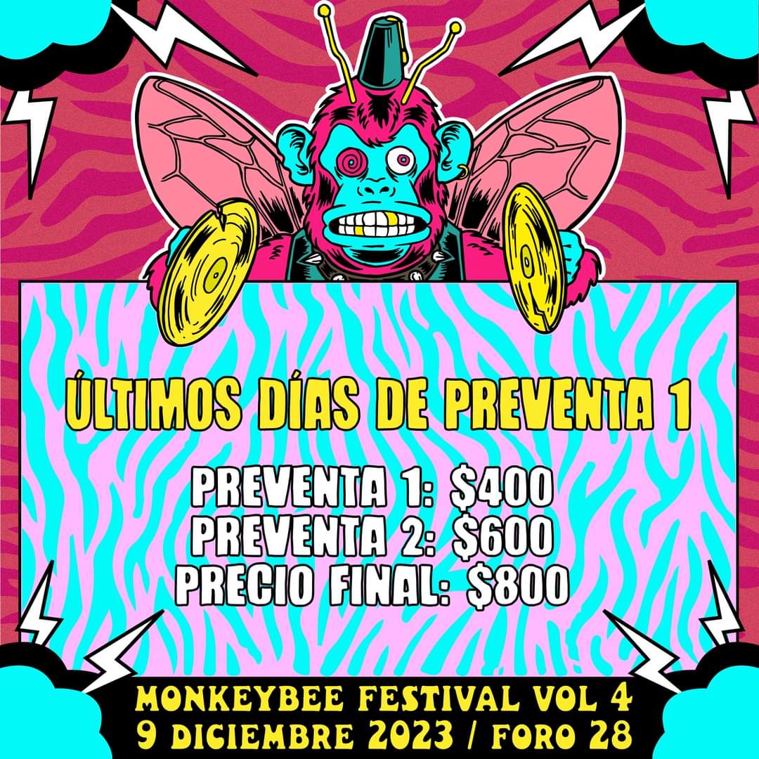 emedemedio's tweet photo. #Musica ¡Avíspense! Últimos días de boletos en $400 para @MonkeyBeeFest, aprovechen que está barato en WeGow y aparten la fecha, 09/dic.
#Festivales #Rock #MonkeyBee #Agenda https://t.co/K7Hcd0CZkP