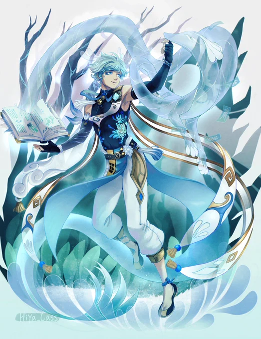 Cloud-borne caregiver Dragon of Frost, adeptus Storm Soother [ xingyun archon/adeptus AU ] []  #genshinimpact #chongyun
