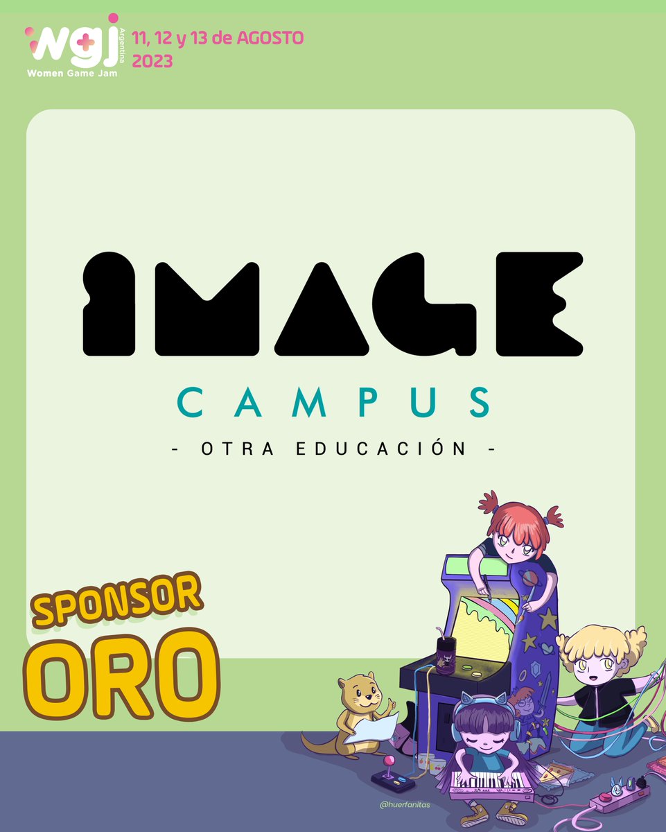 womeningamesAR's tweet photo. 🌟 @imagecampus es Sponsor oro de la #WGJ23 Argentina

🌟 Estamos super agradecidas con las instituciones y empresas que se suman a la Game Jam cada año, permitiendonos ofrecer mejores experiencias a 
 jammers como a quienes la organizamos.

¡Nos Vemos en la Jam! https://t.co/TVYmFI0WE8