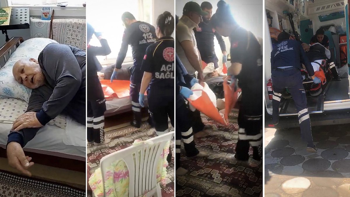 nurdogandiyorki's tweet photo. Ben utandım!
86 yaşındaki felçli, yatalak hasta bir insanı önce sedyeyle hapishaneye, oradan da hastaneye  götürüyorlar.
Bu nasıl insanlık, hiç mi vicdanınız yok! https://t.co/0P8czc3t3Z