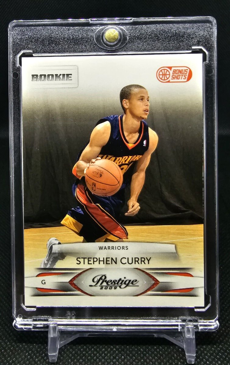 JMacSportsCards's tweet photo. New pickup. Super underrated/undervalued Steph rookie card IMO, personally think this one is better than the Topps and Bowman RC's. It checks all the boxes, Short Printed to 300 & in his Pro Uni.. #stephcurry #steph #rookiecard #warriors #sportscards #basketballcards #nba #whodo https://t.co/GRwVsIKESH