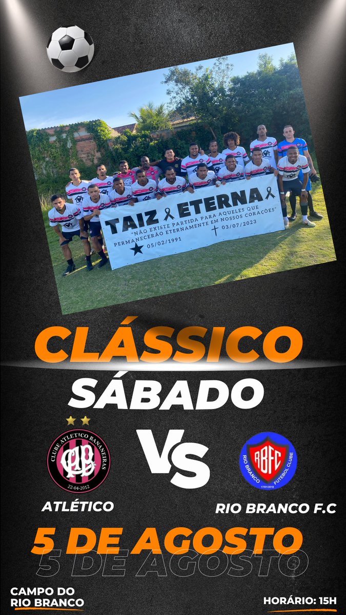 futebol_lagos's tweet photo. ESTAMOS DE VOLTA NA SEMANA DE CLÁSSICO EM BANANEIRAS 🔥

Atlético x Rio Branco, esse clássico tem vários capítulos e sábado é dia de mais um capítulo, quem leva a melhor nessa? https://t.co/UARpAvNiG6