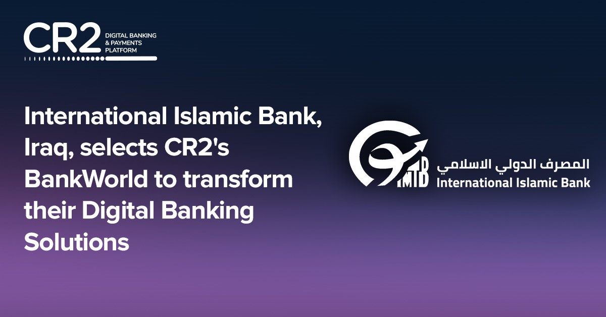 CR2banking's tweet photo. @imtbank,  Iraq, selects CR2's BankWorld to transform their digital banking solutions.

This represents a further expansion of our market presence across Iraq.

Read the full press here: https://t.co/EogxVHjRzf

#DigitalBanking #Innovation #Payments https://t.co/kphFto7vGl