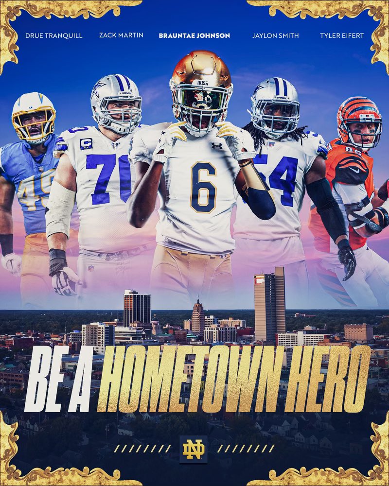 I’m HOMEGROWN! Only place to be! #ThinkBig | #GoIrish ☘️ #HOMETOWNHERO