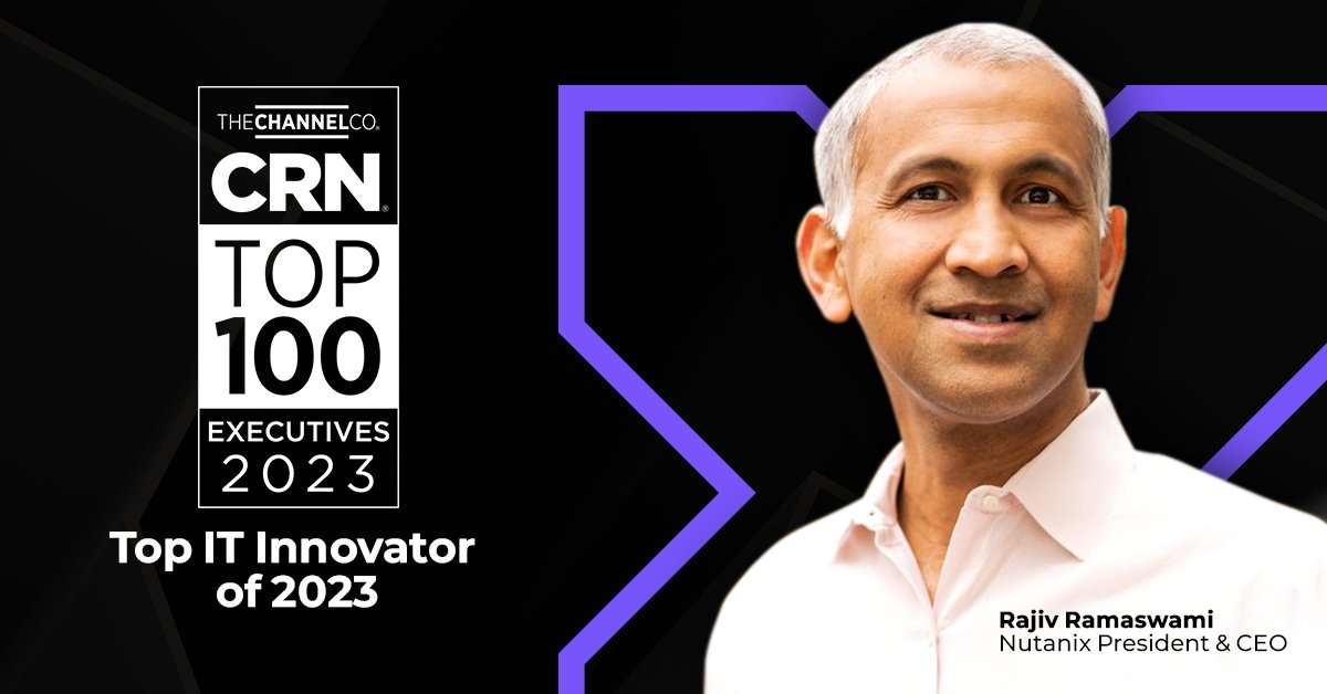 🎉 Today <a href="/RajivRamaswami/">Rajiv Ramaswami</a> was recognized as <a href="/CRN/">CRN</a>’s top IT Innovator of 2023 for redefining how customers will need to use data in the hybrid multicloud era. Read about Rajiv’s impact &amp; our mission to simplify hybrid multicouds with one platform:  ntnx.com/3rWGj2B
