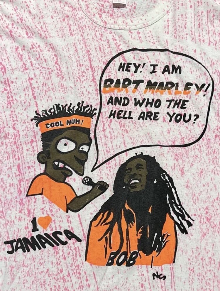 bootlegbart's tweet photo. A stone cold classic #bootlegbart
#bartmarley
————————
#ilovejamaica #bobmarley #bartsimpson #vintagetshirt https://t.co/7QZChy48Ww